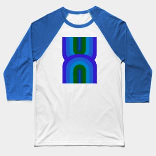 Blue Double Rainbow Arc Baseball T-Shirt